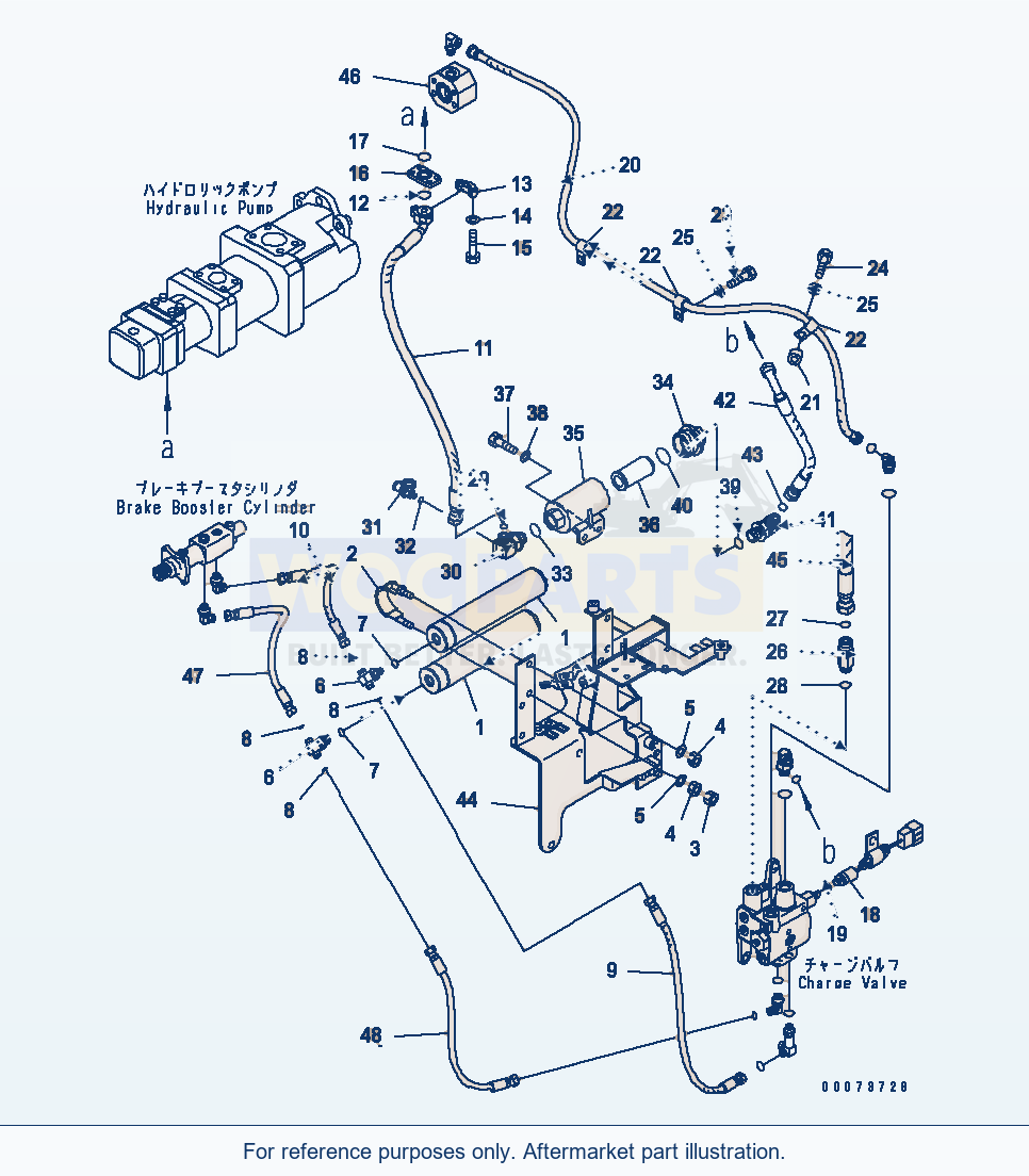 Komatsu WA320PT-5L Brake Control (Accumulator Piping) parts diagram