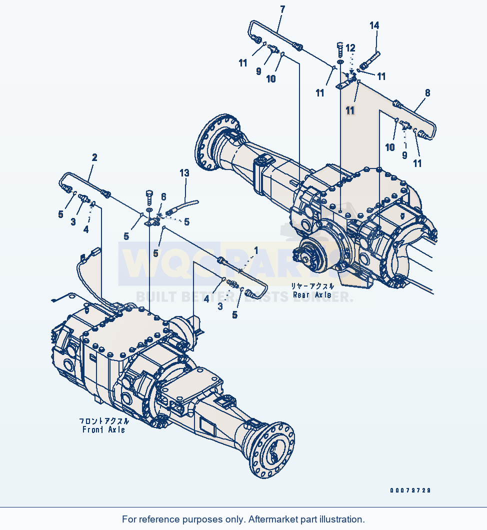 Komatsu WA320PT-5L Brake Piping parts diagram