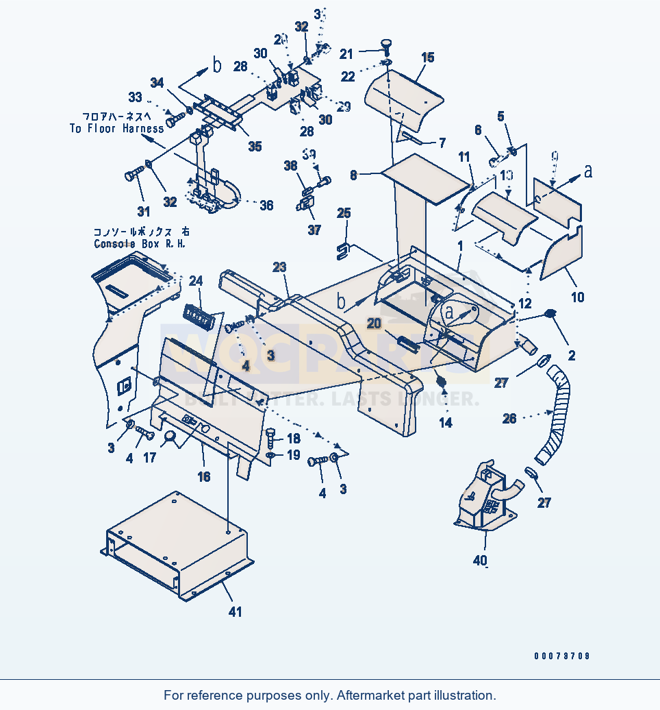 Komatsu WA320PT-5L Cool And Heat Box parts diagram