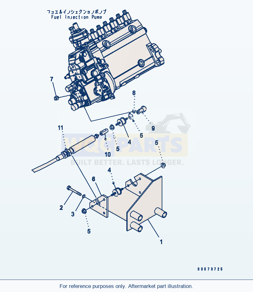 Komatsu WA320PT-5L Engine Control (Cable Mounting Bracket) parts diagram