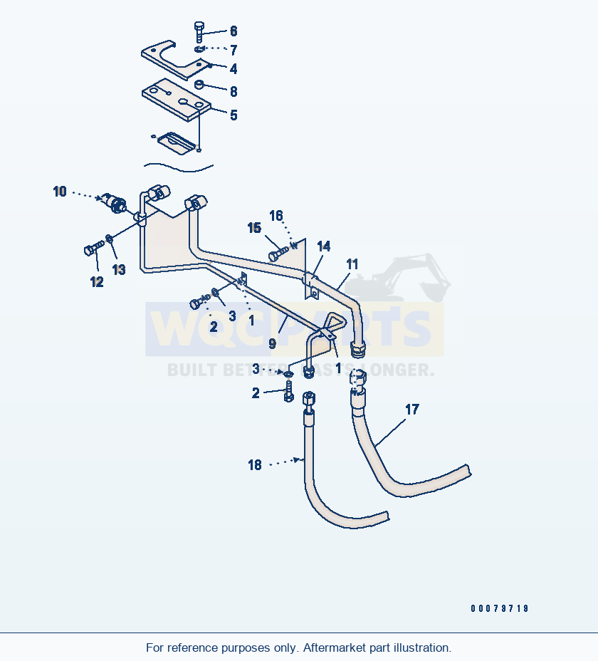 Komatsu WA320PT-5L Floor (Air Conditioner Piping) parts diagram