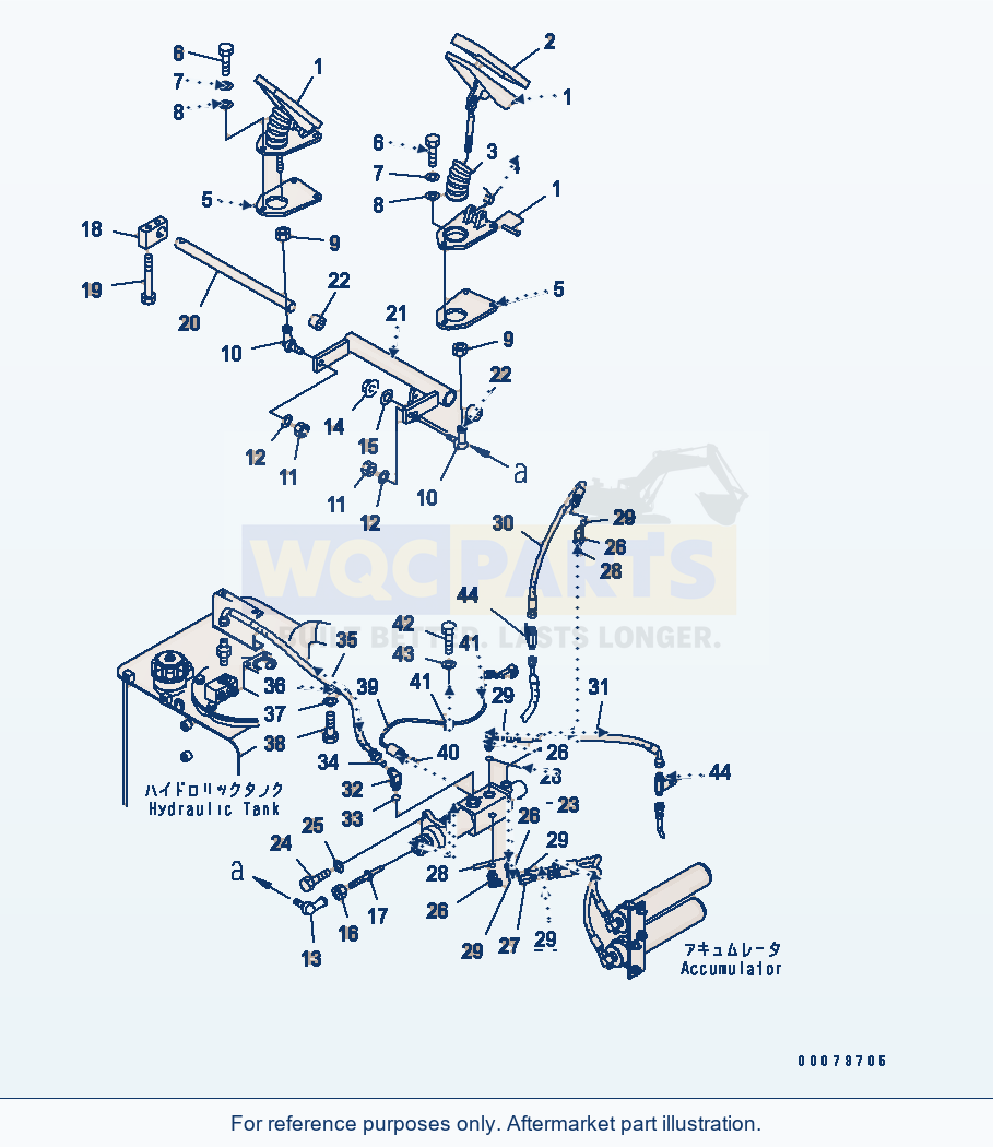 Komatsu WA320PT-5L Floor (Brake Control) parts diagram
