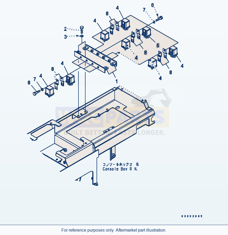 Komatsu WA320PT-5L Floor (Electrical Relay) parts diagram