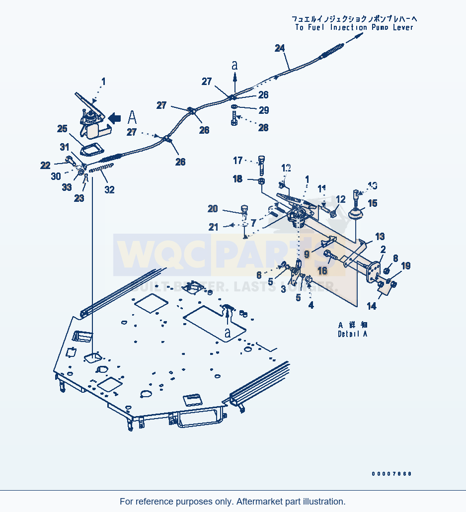 Komatsu WA320PT-5L Floor (Engine Control Pedal And Cable) parts diagram