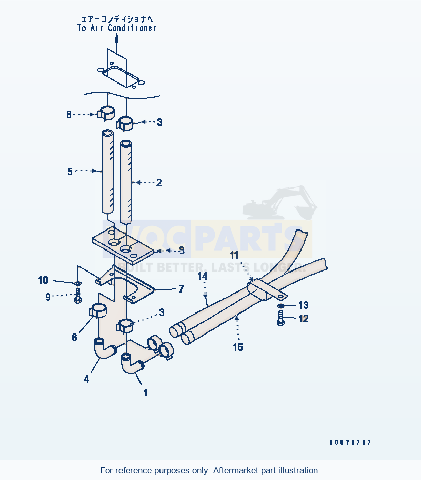 Komatsu WA320PT-5L Floor (Heater Piping) parts diagram