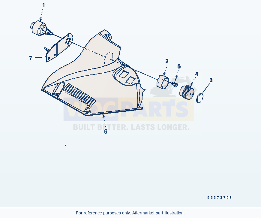 Komatsu WA320PT-5L Floor (Wiper Switch) parts diagram