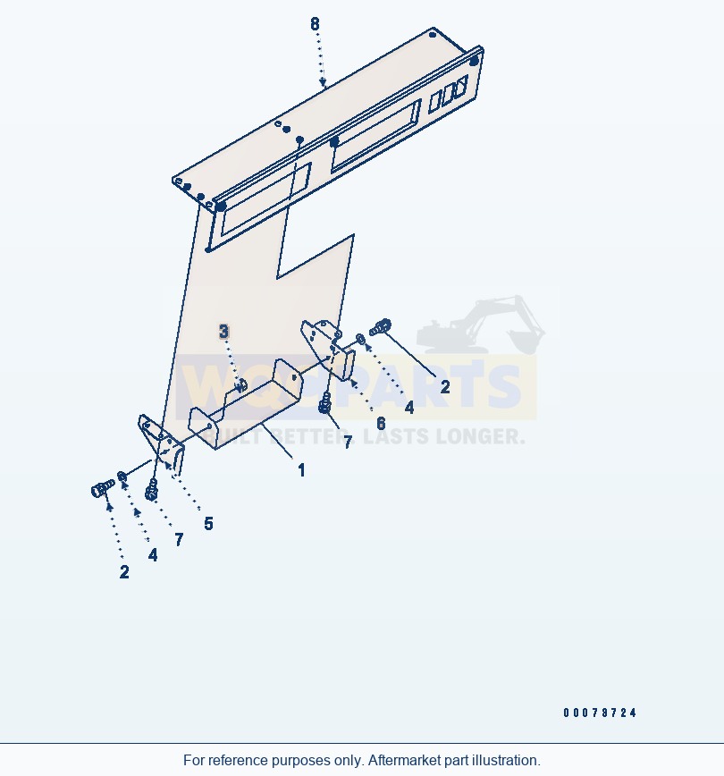 Komatsu WA320PT-5L Radio Cover parts diagram