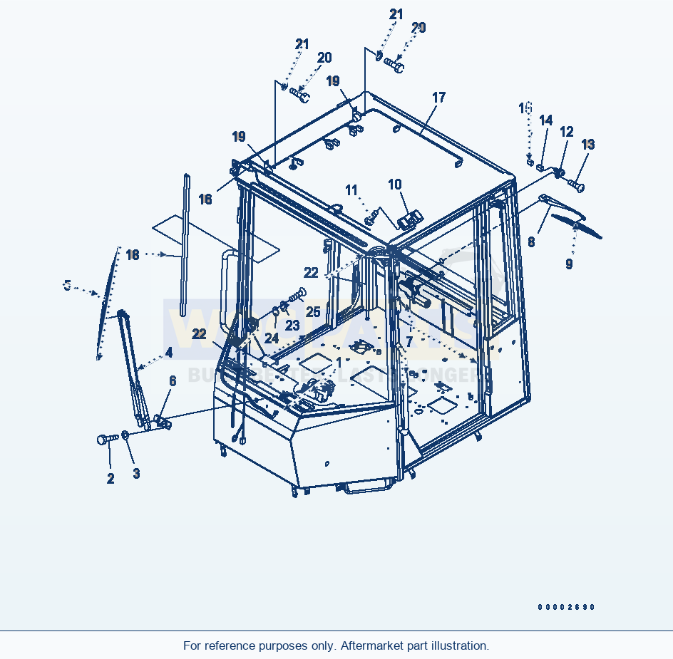 Komatsu WA320PT-5L Rops Cab (Wiper) parts diagram