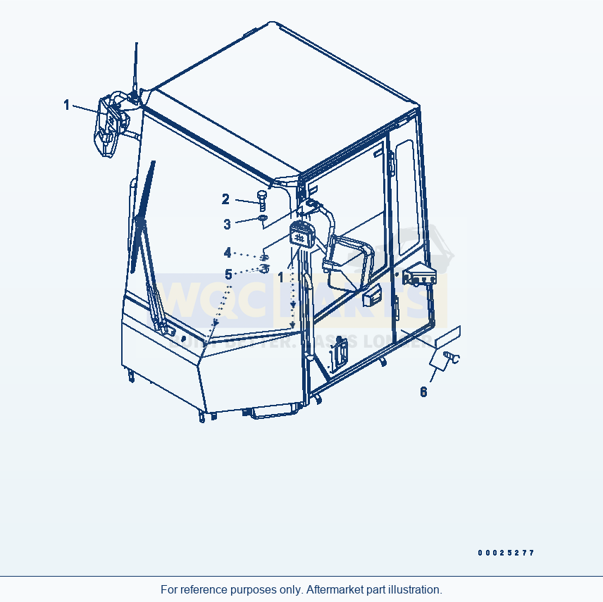 Komatsu WA320PT-5L Working Lamp And Plate parts diagram