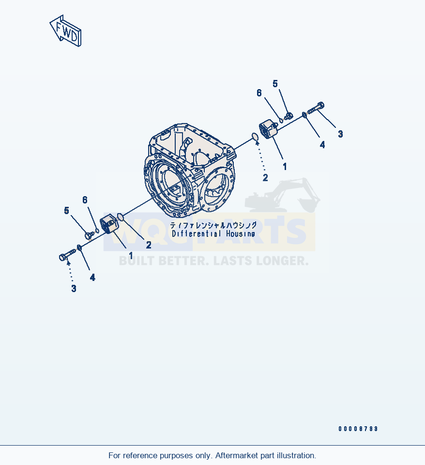Komatsu WA320PT-5L Front Axle (Slack Adjuster Mounting) parts diagram