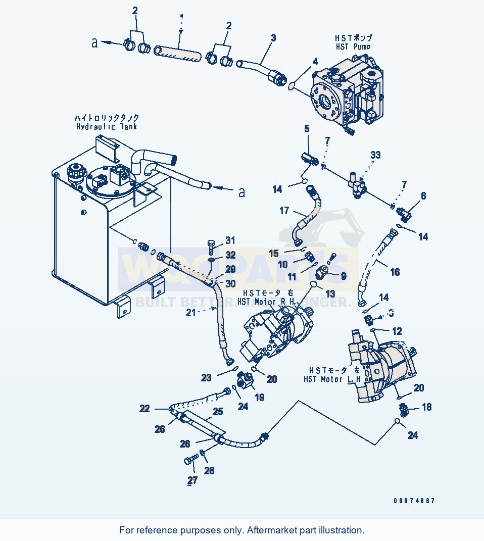 Komatsu WA320PT-5L Hst Oil Line (Charge Line) parts diagram
