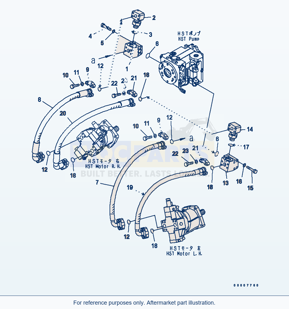 Komatsu WA320PT-5L Hst Oil Line (Main Line) parts diagram