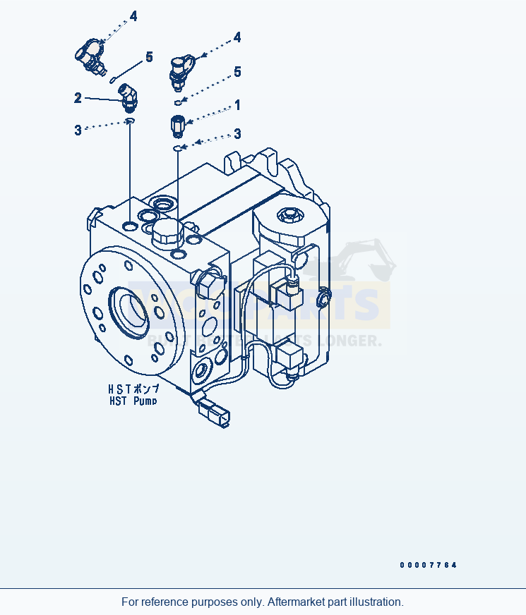 Komatsu WA320PT-5L Hst Oil Line (Quick Coupler Line) parts diagram