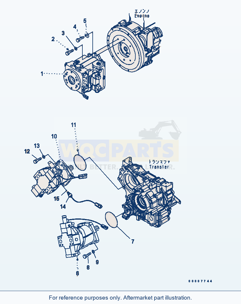 Komatsu WA320PT-5L Hst (Pump And Motor) parts diagram