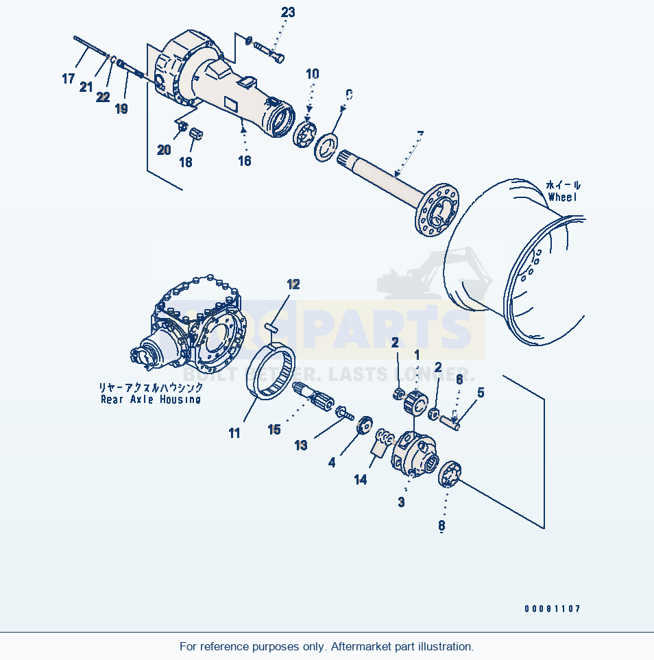 Komatsu WA320PT-5L Rear Axle (Final Drive And Housing, L.H.) parts diagram