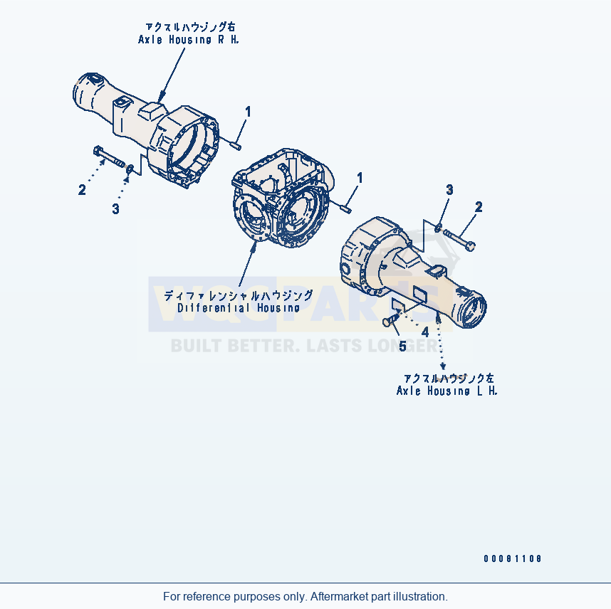 Komatsu WA320PT-5L Rear Axle (Housing Mounting Parts) parts diagram