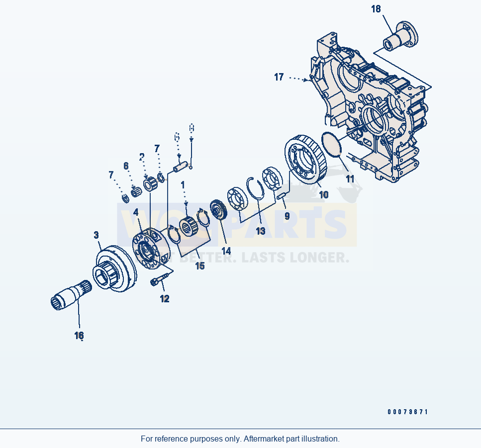 Komatsu WA320PT-5L Transfer Case (Gear) parts diagram