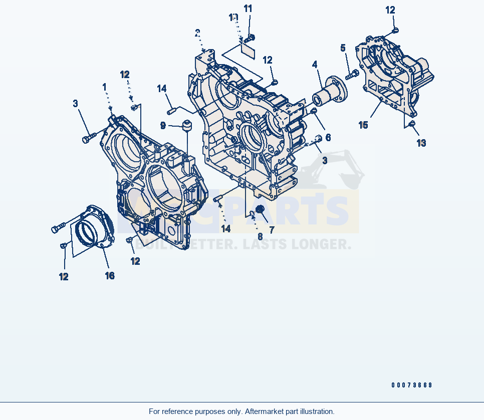 Komatsu WA320PT-5L Transfer Case parts diagram