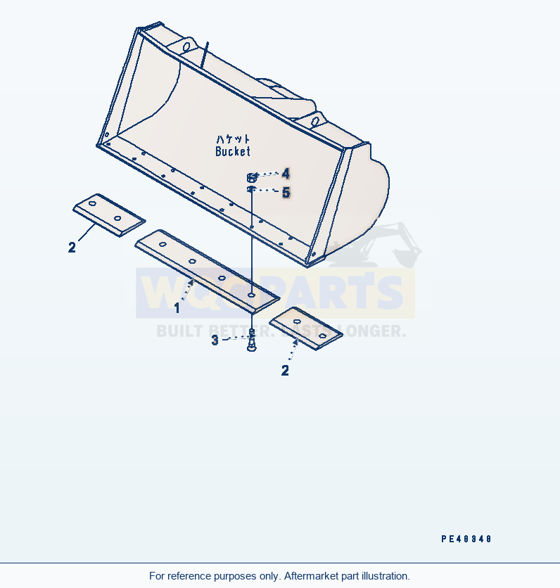 Komatsu WA320PT-5L Bolt On Cutting Edge parts diagram