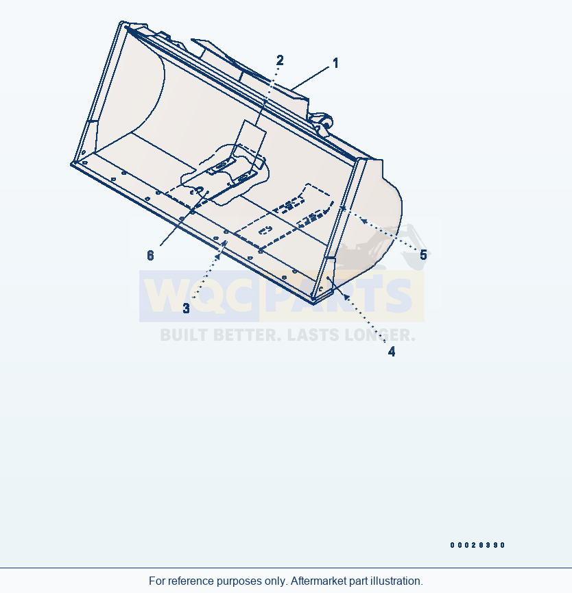 Komatsu WA320PT-5L Bucket 2.5 Cu.M (2.65 Cu.M With B.O.C.) parts diagram