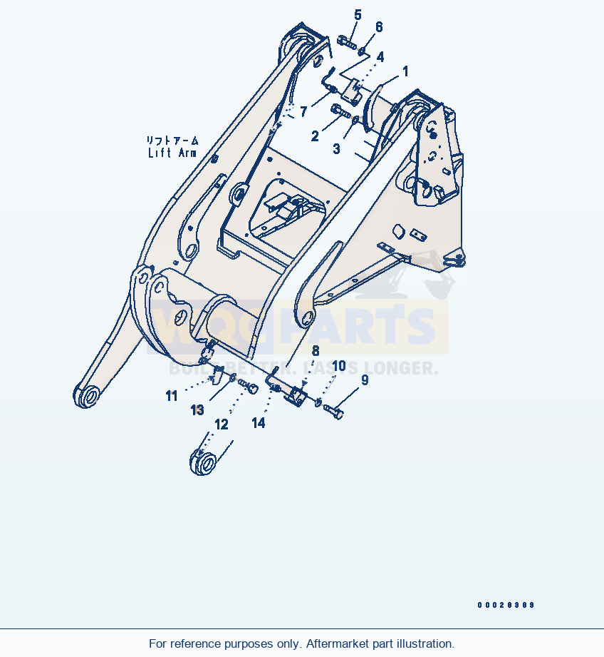 Komatsu WA320PT-5L Lift Arm And Bell Crank (Boom Kick Out) parts diagram