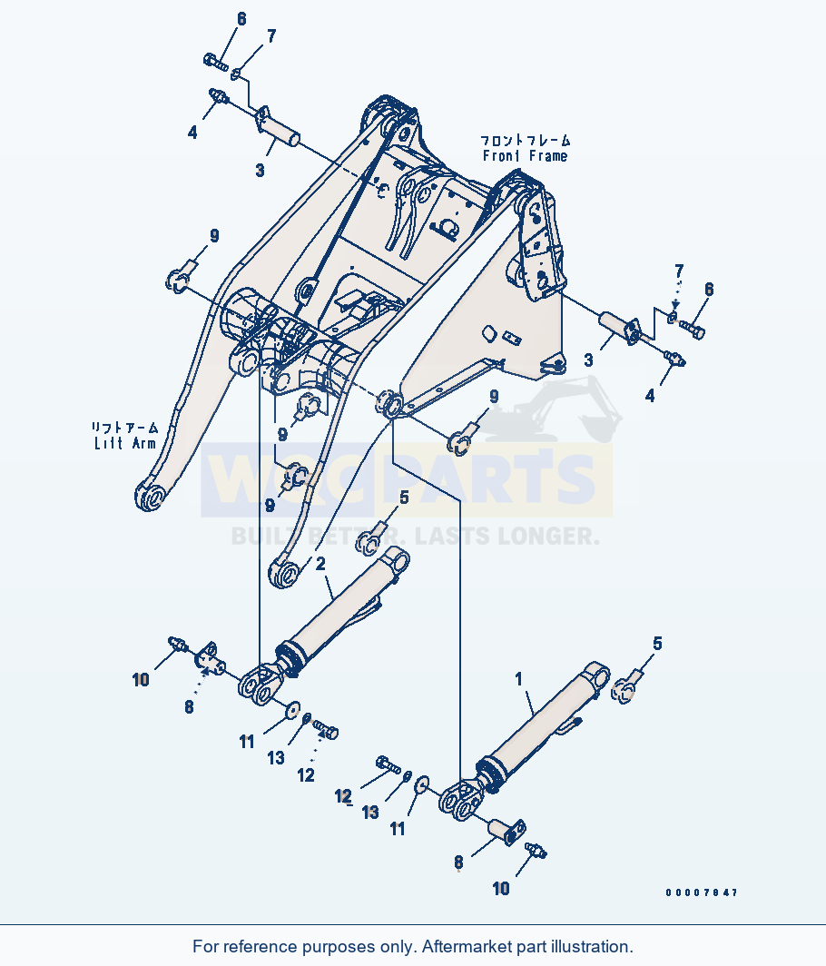 Komatsu WA320PT-5L Lift Cylinder (Mounting) parts diagram