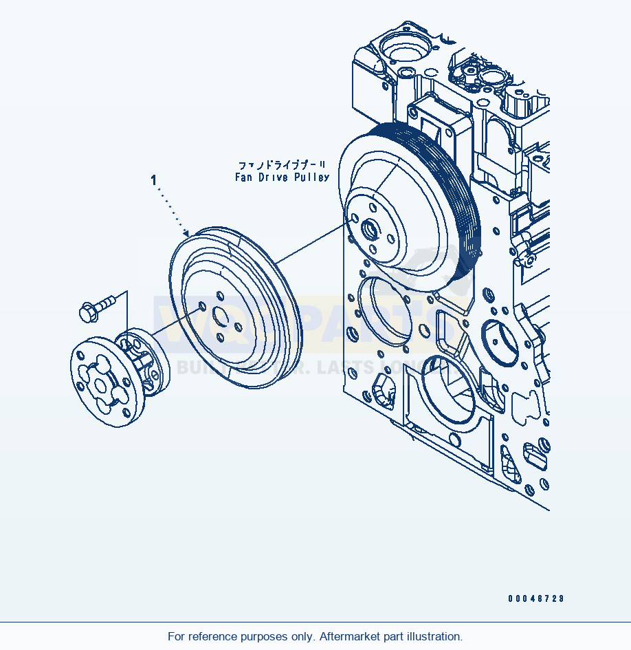 Komatsu WA320PZ-6 Accessory Drive Pulley (Esn 26500978-) parts diagram