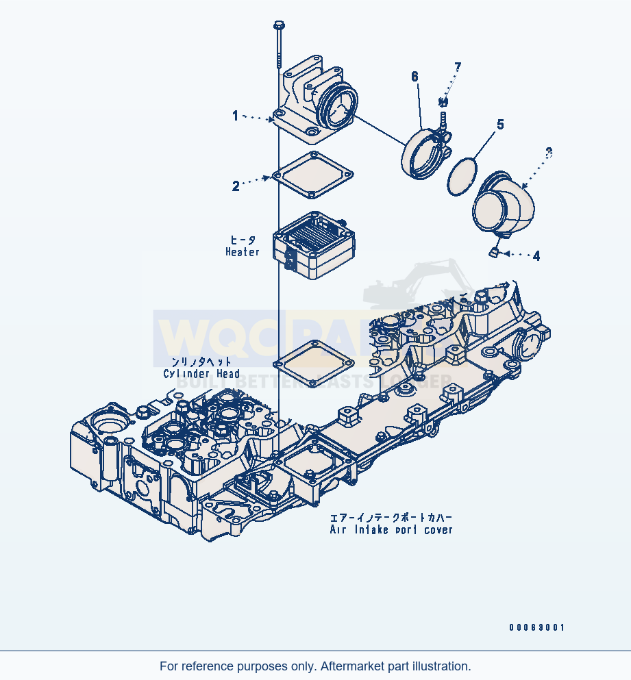 Komatsu WA320PZ-6 Air Intake Connector (Esn 26506237-) parts diagram