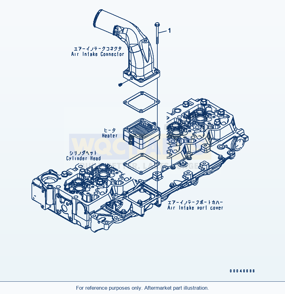 Komatsu WA320PZ-6 Air Intake Connector Mounting (Esn 26530765-) parts diagram