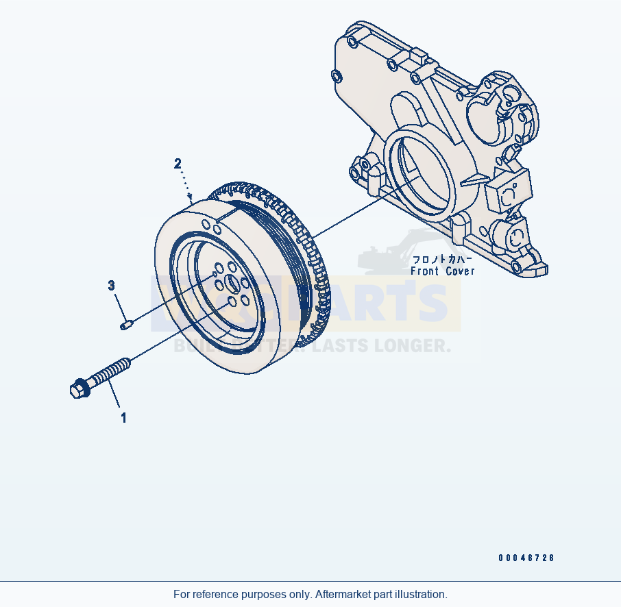 Komatsu WA320PZ-6 Damper (Esn 26509424-26512883) parts diagram