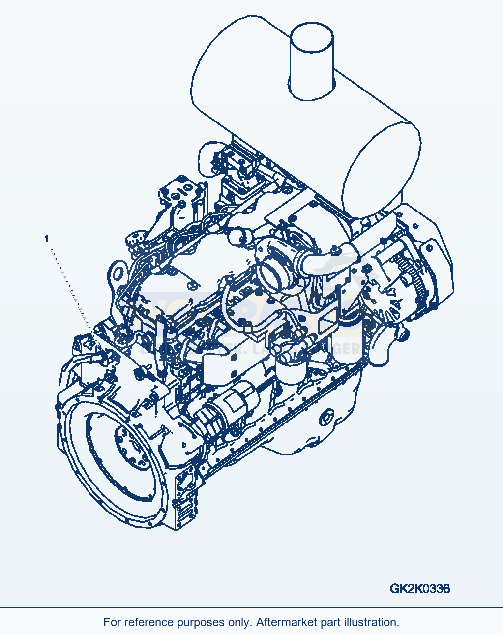 Komatsu WA320PZ-6 Engine Assembly parts diagram