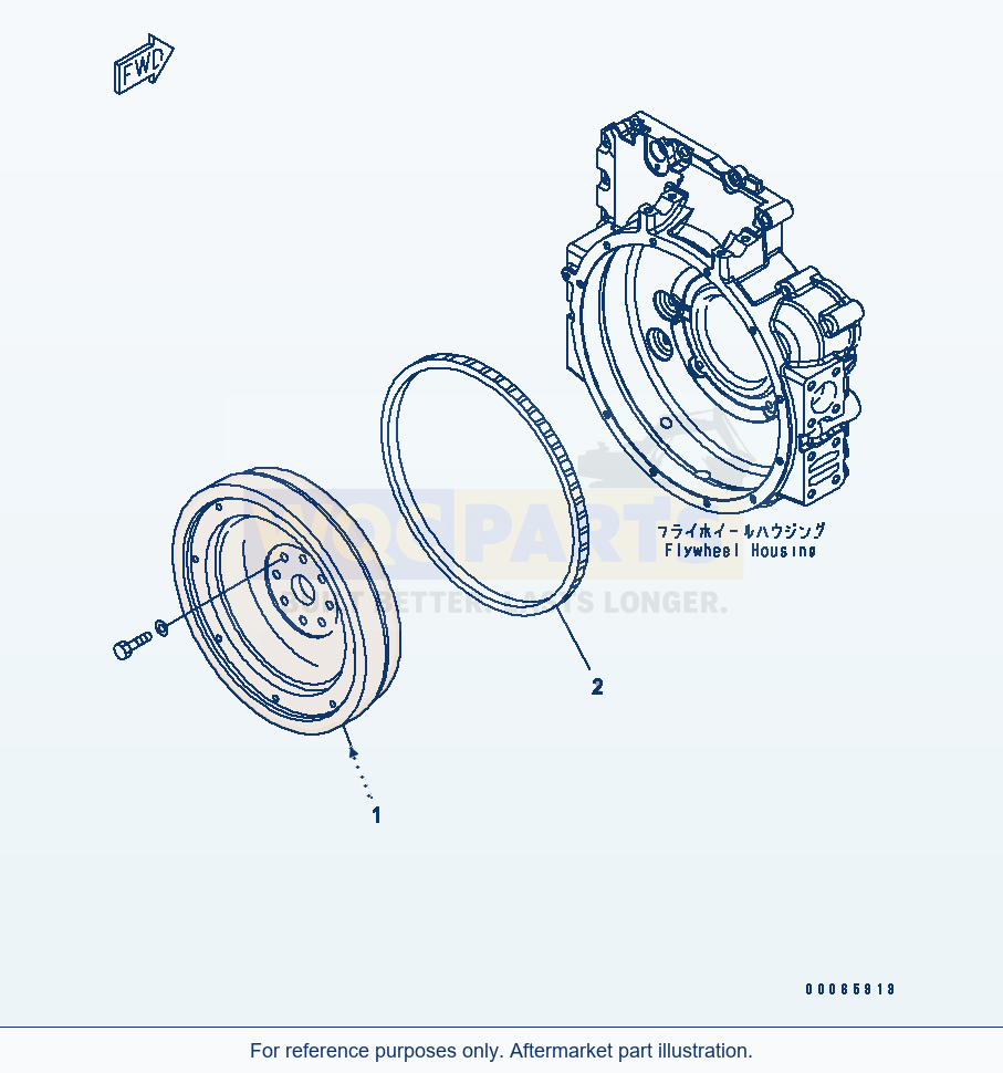 Komatsu WA320PZ-6 Flywheel (Esn 26509424-) parts diagram