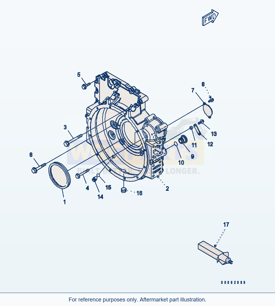 Komatsu WA320PZ-6 Flywheel Housing (Esn 26506237-) parts diagram
