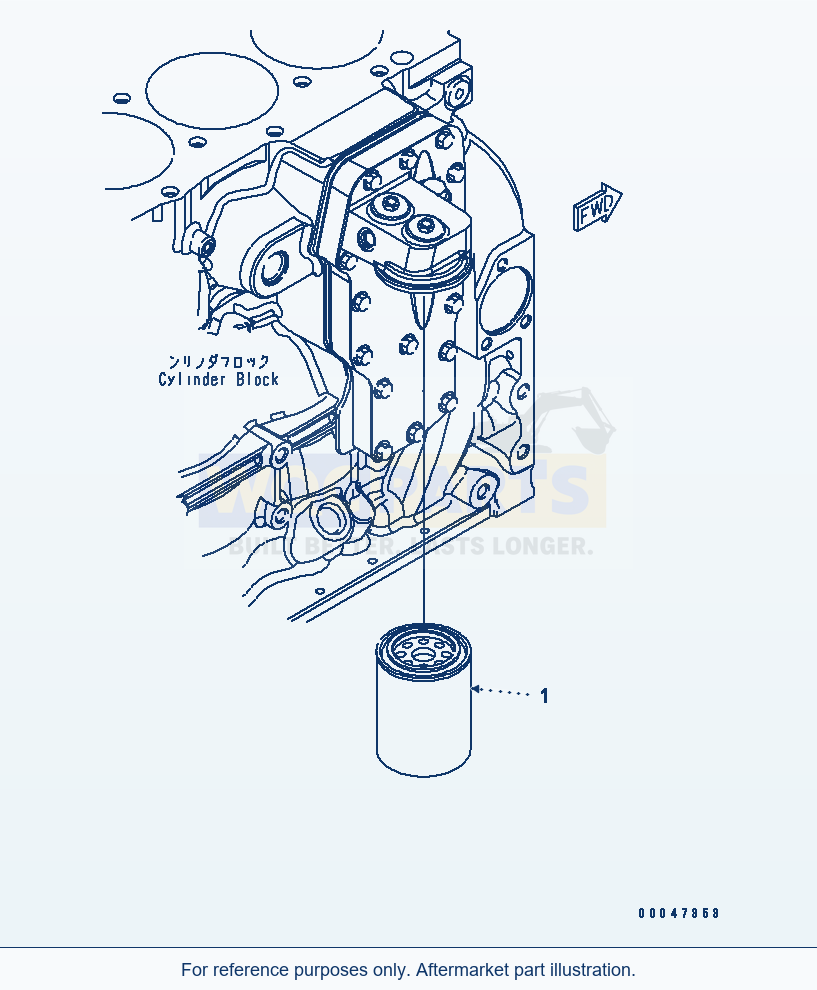 Komatsu WA320PZ-6 Oil Filter (Esn 26500067-) parts diagram