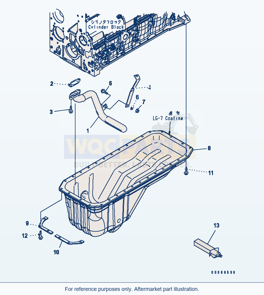 Komatsu WA320PZ-6 Oil Pan Serial 70092 - 70187 parts diagram