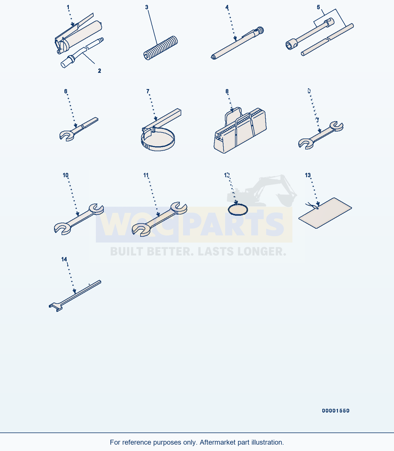 Komatsu WA320PZ-6 General Tool Set (#70452-71439) parts diagram