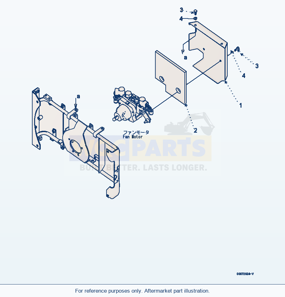Komatsu WA320PZ-6 Radiator (Cover) Serial 70092 - 70187 parts diagram
