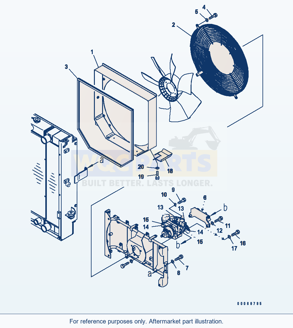 Komatsu WA320PZ-6 Radiator (Fan Guard)(#70001-) parts diagram