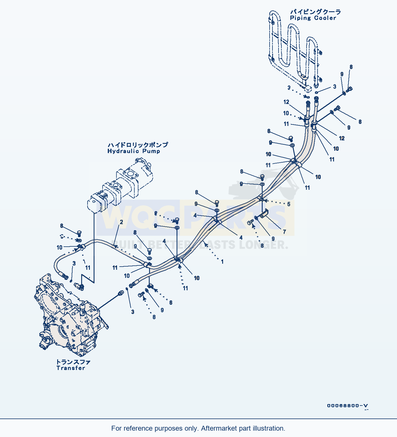 Komatsu WA320PZ-6 Transfer Oil Cooler Serial H00051 - UP parts diagram