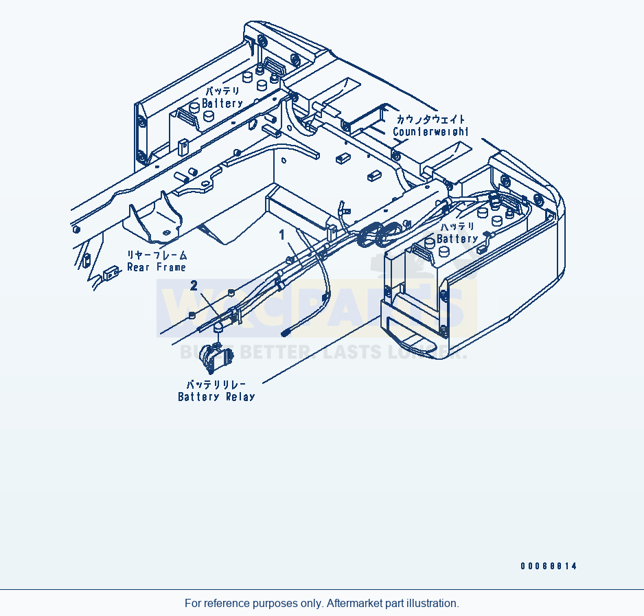 Komatsu WA320PZ-6 Rear Electric Wiring Harness (Wire) parts diagram