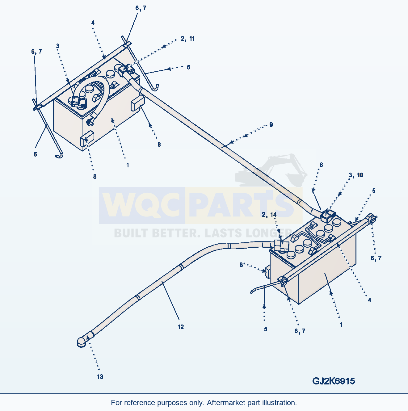 Komatsu WA320PZ-6 Battery (110 Ampere) (Battery) parts diagram