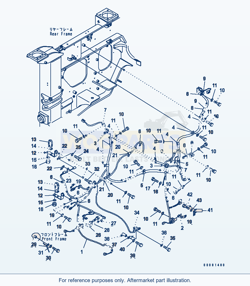 Komatsu WA320PZ-6 Front Harness (EU Spec.)(#70001-) parts diagram