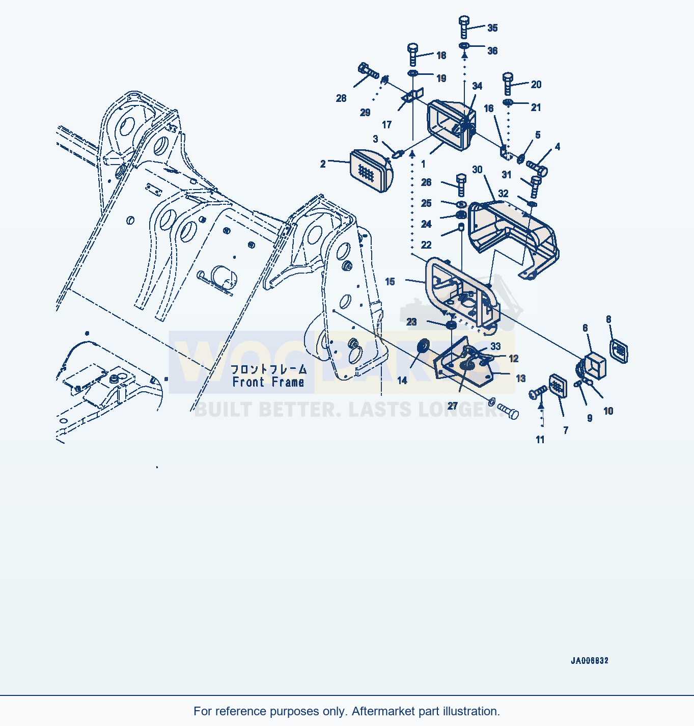 Komatsu WA320PZ-6 Front Lamp, L.H. (#70900-) Serial 70452-UP parts diagram