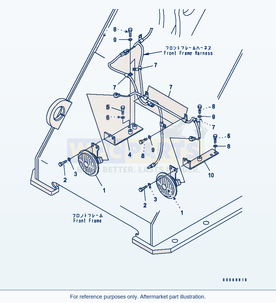 Komatsu WA320PZ-6 Horn(#70001-) Serial 70001-70451 (FOR EU) parts diagram