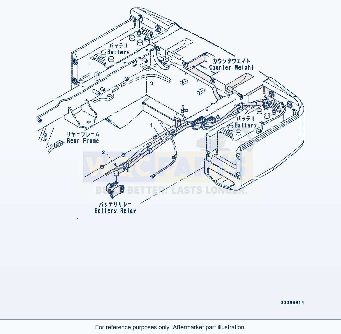 Komatsu WA320PZ-6 Rear Electric Wiring Harness (Wiring Harness) parts diagram