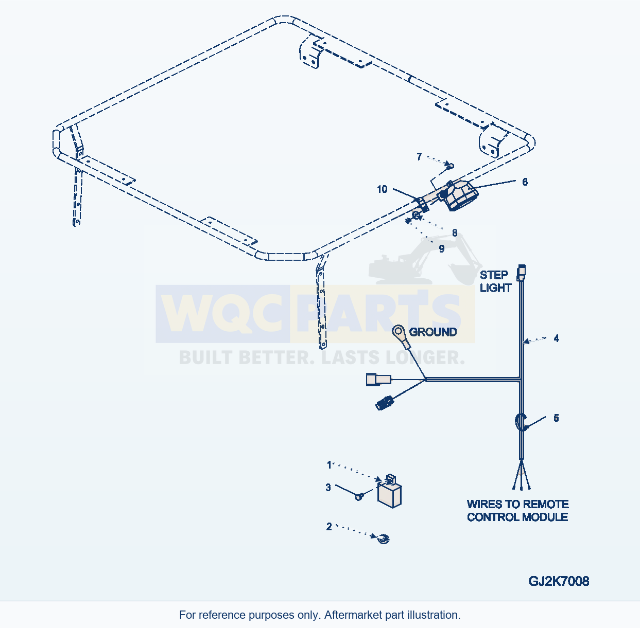 Komatsu WA320PZ-6 Step Light Serial H00051 - UP parts diagram