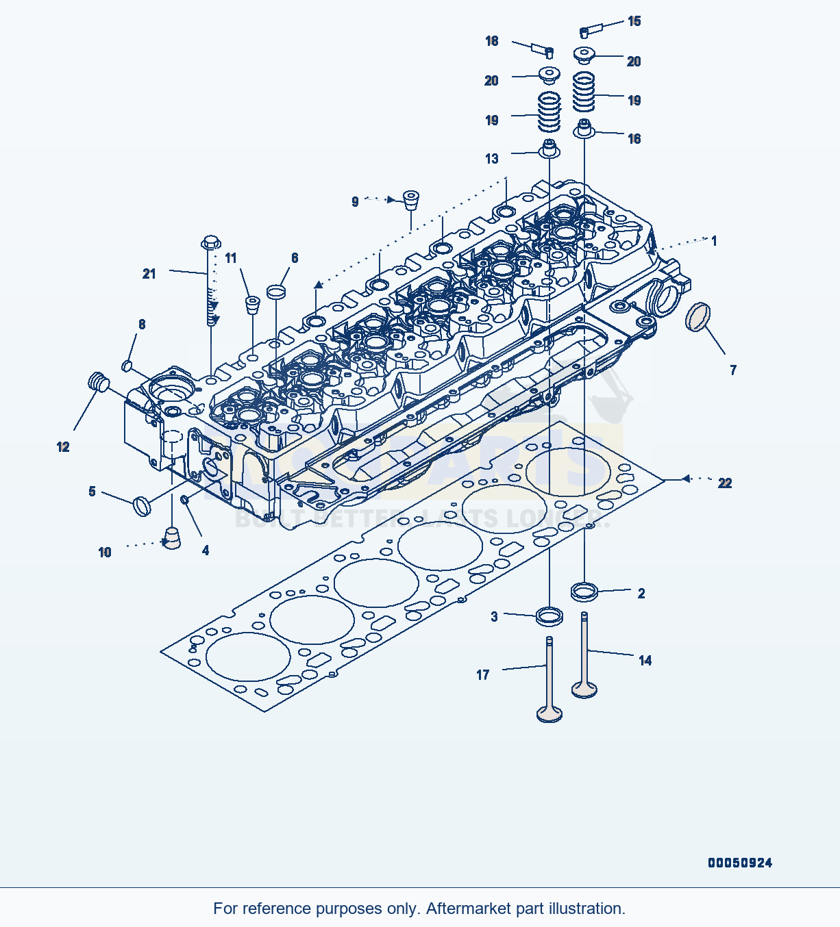 Komatsu WA320PZ-6 Cylinder Head (#26534228-) Serial 70452-UP parts diagram
