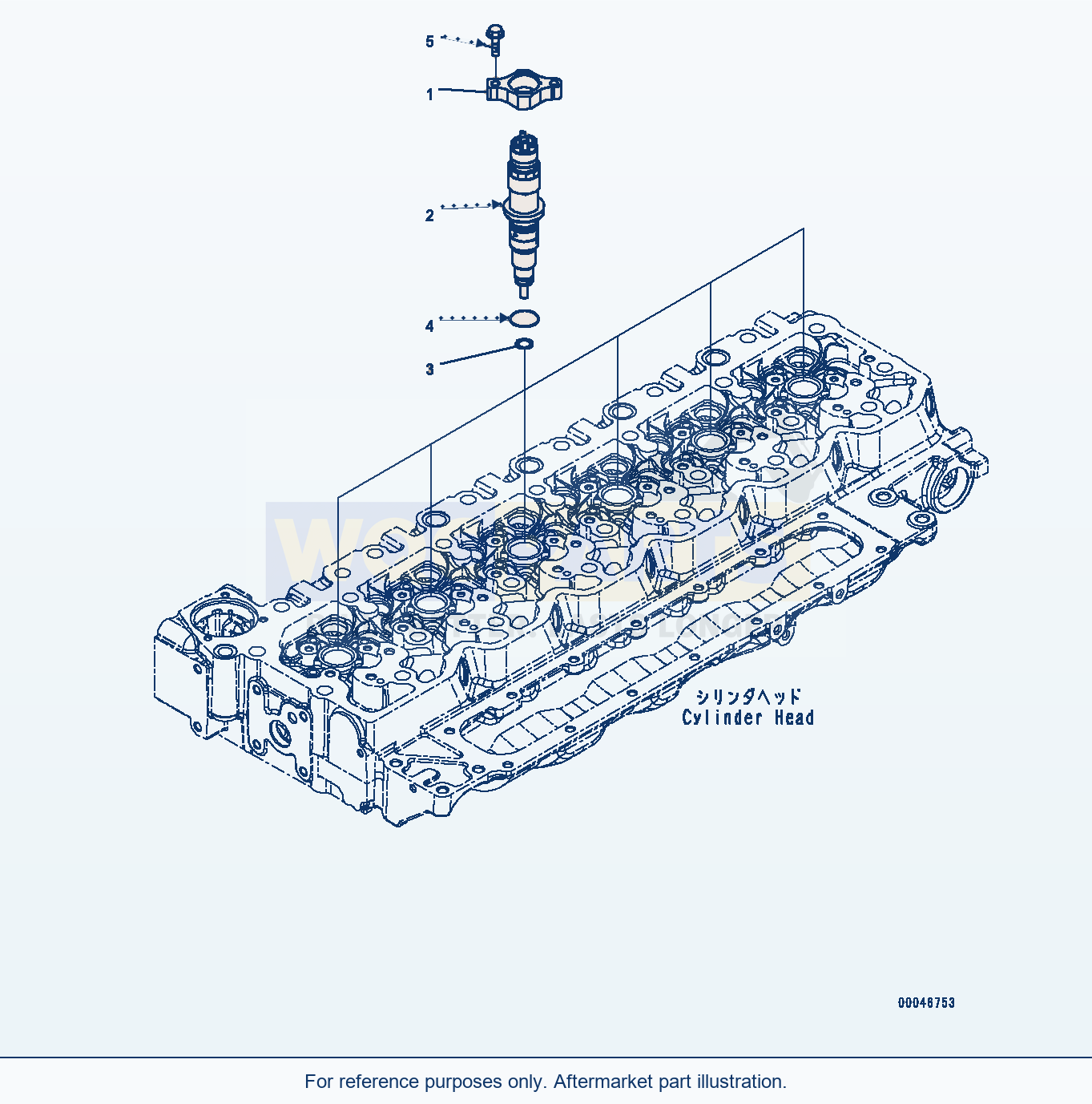 Komatsu WA320PZ-6 Fuel Injector (#26534228-) Serial 70452-UP parts diagram