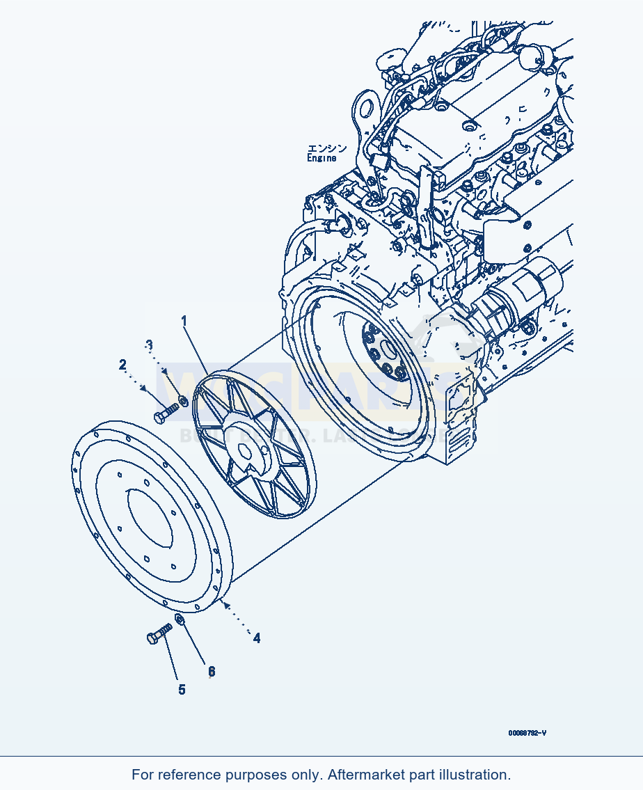 Komatsu WA320PZ-6 Damper(#70001-) Serial 70001-70451 (FOR EU) parts diagram