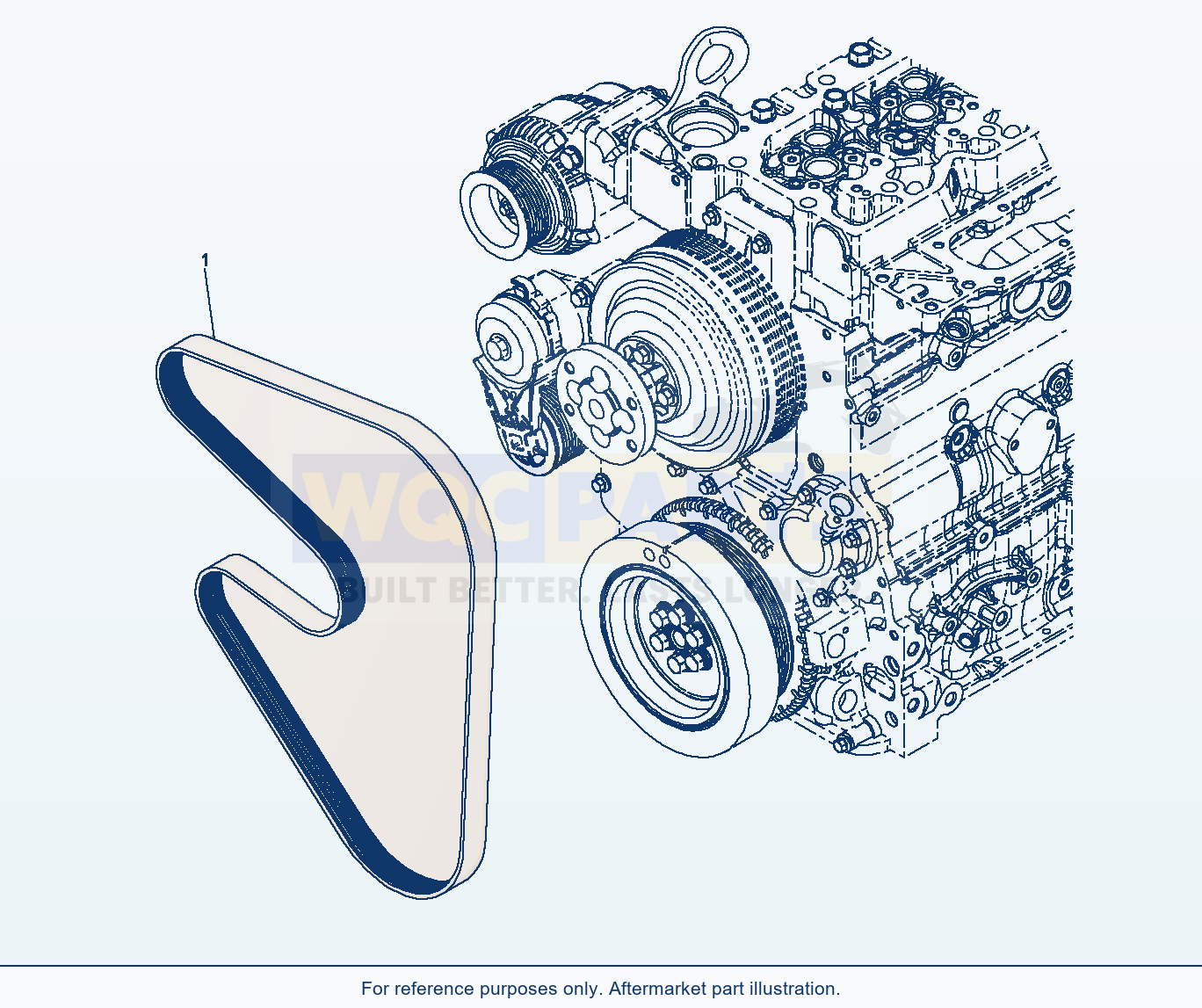 Komatsu WA320PZ-6 Cooling Fan Belt (Awp10-001001) parts diagram